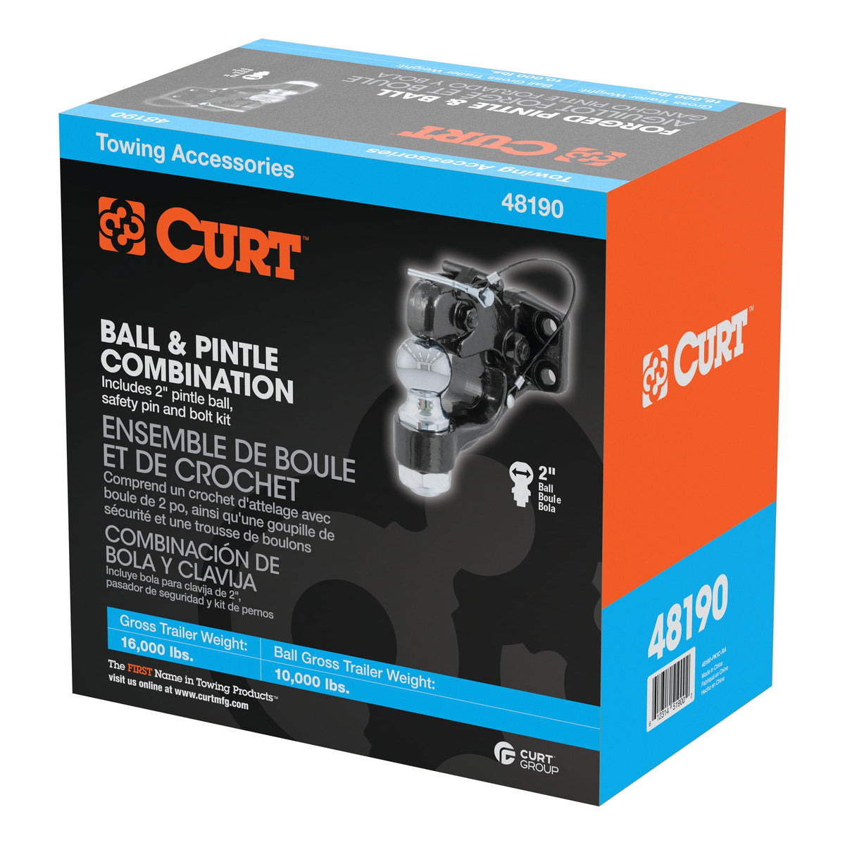 Ball & Pintle Hitch (2" Ball 10000 Lbs. Ball Capacity)