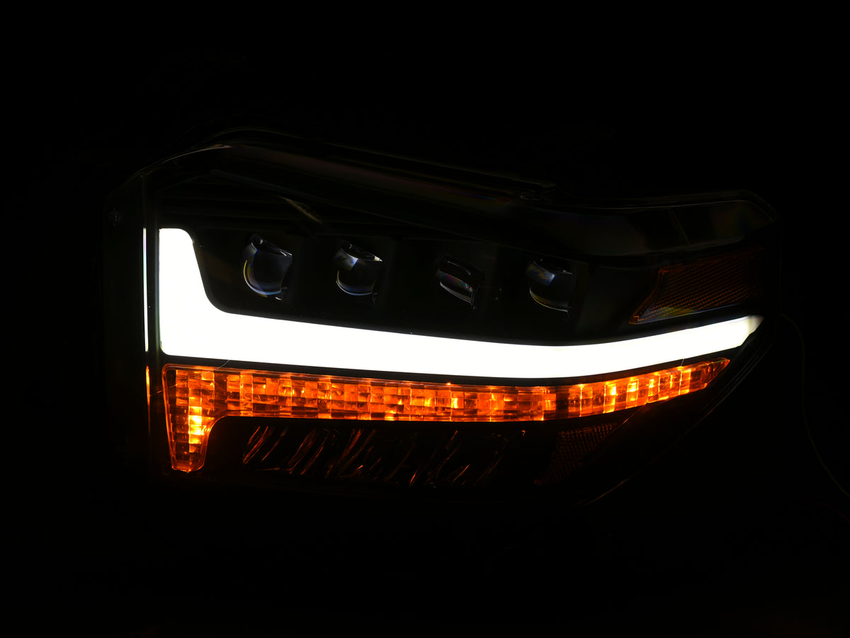 Alpha Owls 2014-2019 Toyota Tundra Quad Pro LED Headlight - Black Housing
