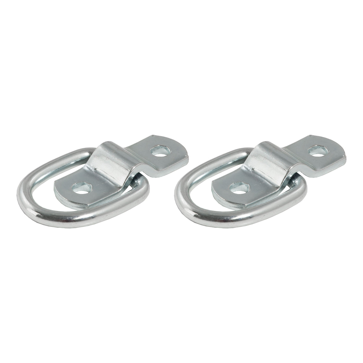 1" X 1-1/4" Surface-Mounted Tie-Down D-Rings (1200 Lbs Clear Zinc 2-Pack)