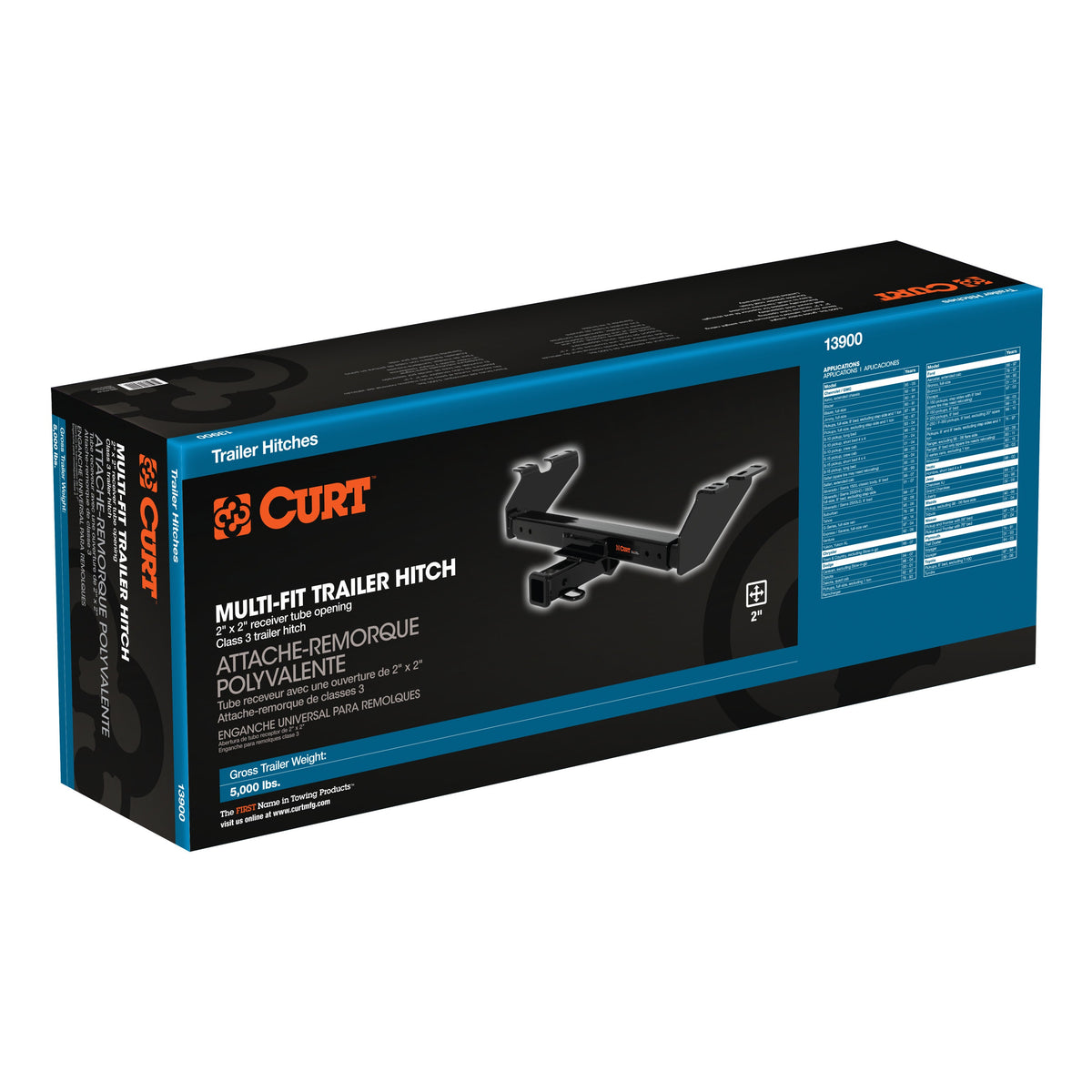 Class 3 Multi-Fit Trailer Hitch With 2" Receiver
