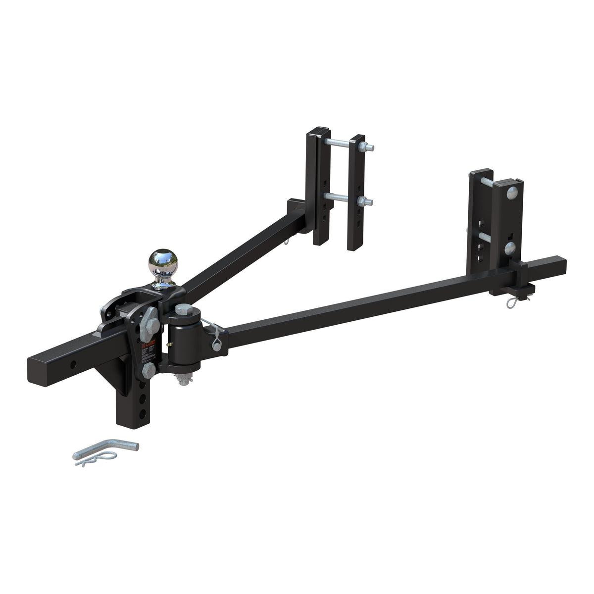 CURT 17355 TruTrack 2P Trunnion Bar Weight Distribution Hitch With 2x Sway Control  8-12K  2-In Shank  2-5/16-Inch Ball
