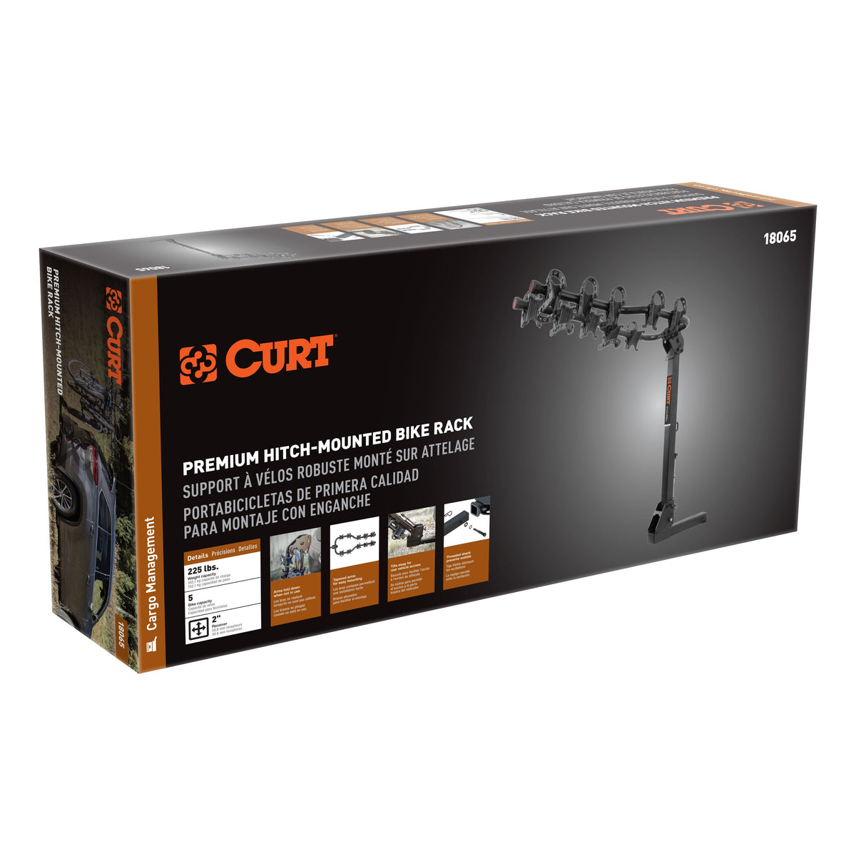 Premium Hitch-Mounted Bike Rack (5 Bikes 2" Shank)
