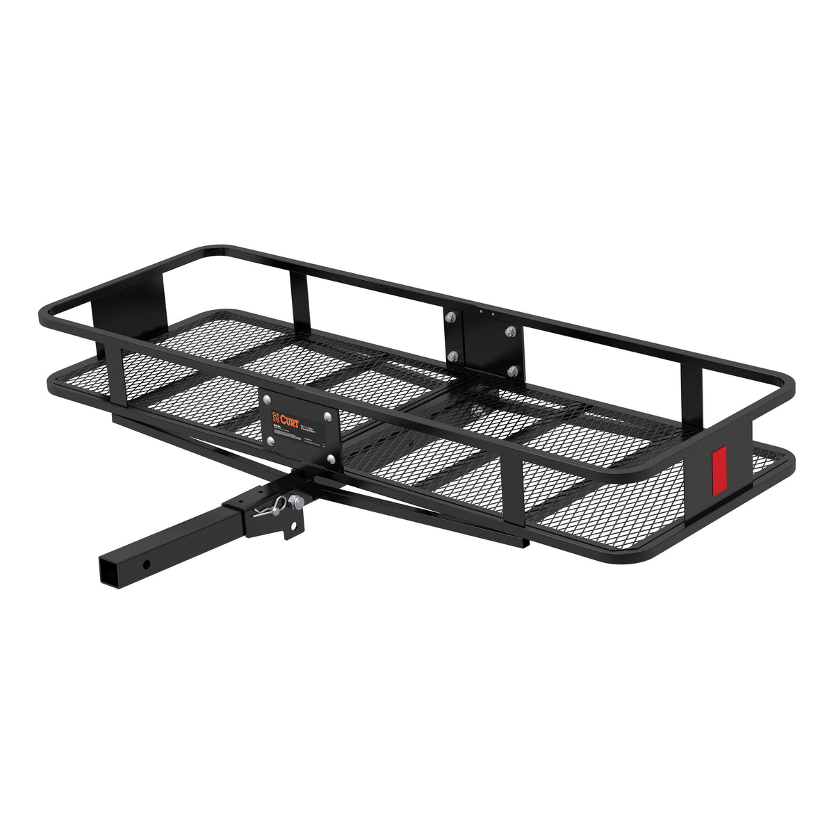 60" X 20" Black Steel Basket Cargo Carrier (Folding 2" Shank 500 Lbs.)