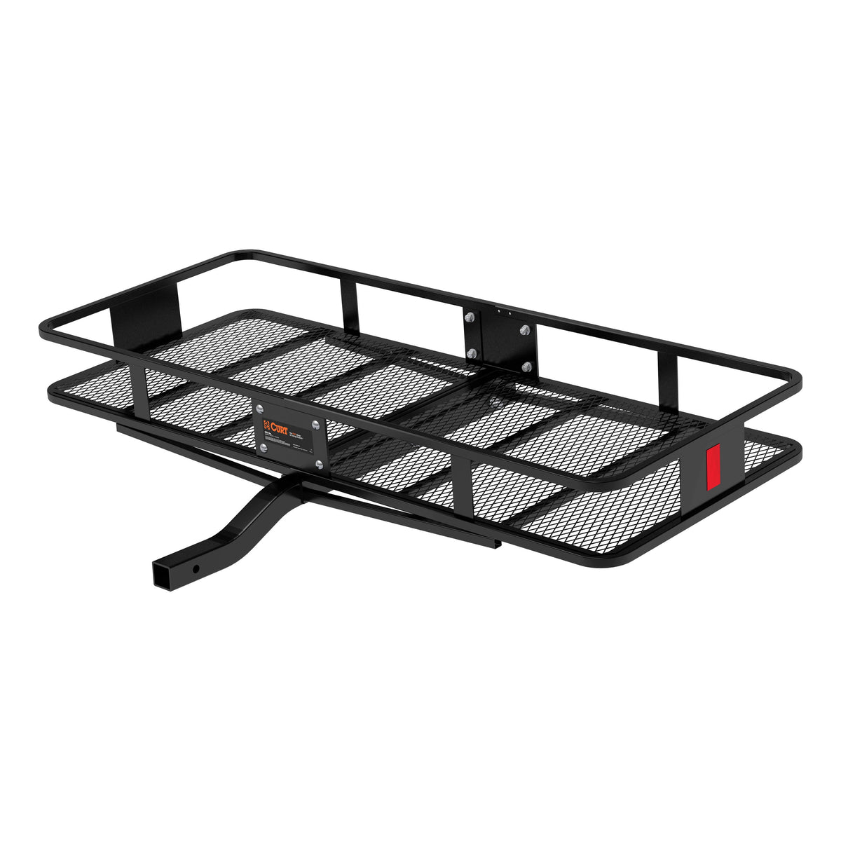 60" X 24" Black Steel Basket Cargo Carrier (Fixed 2" Shank 500 Lbs.)