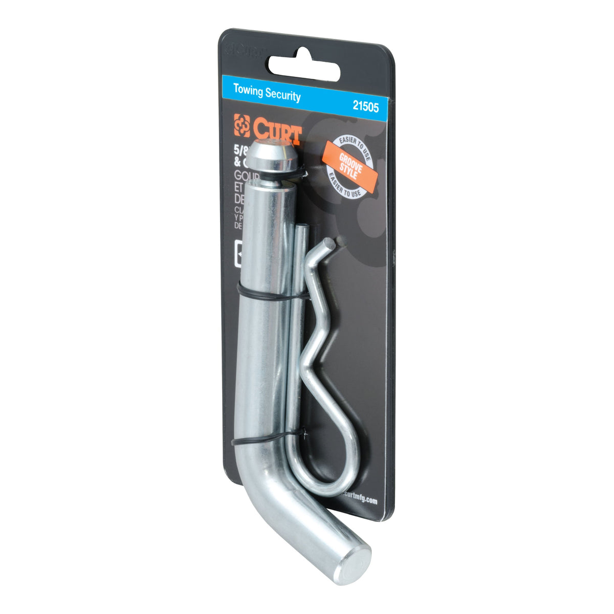 5/8" Hitch Pin With Groove (2" Receiver Zinc Packaged)