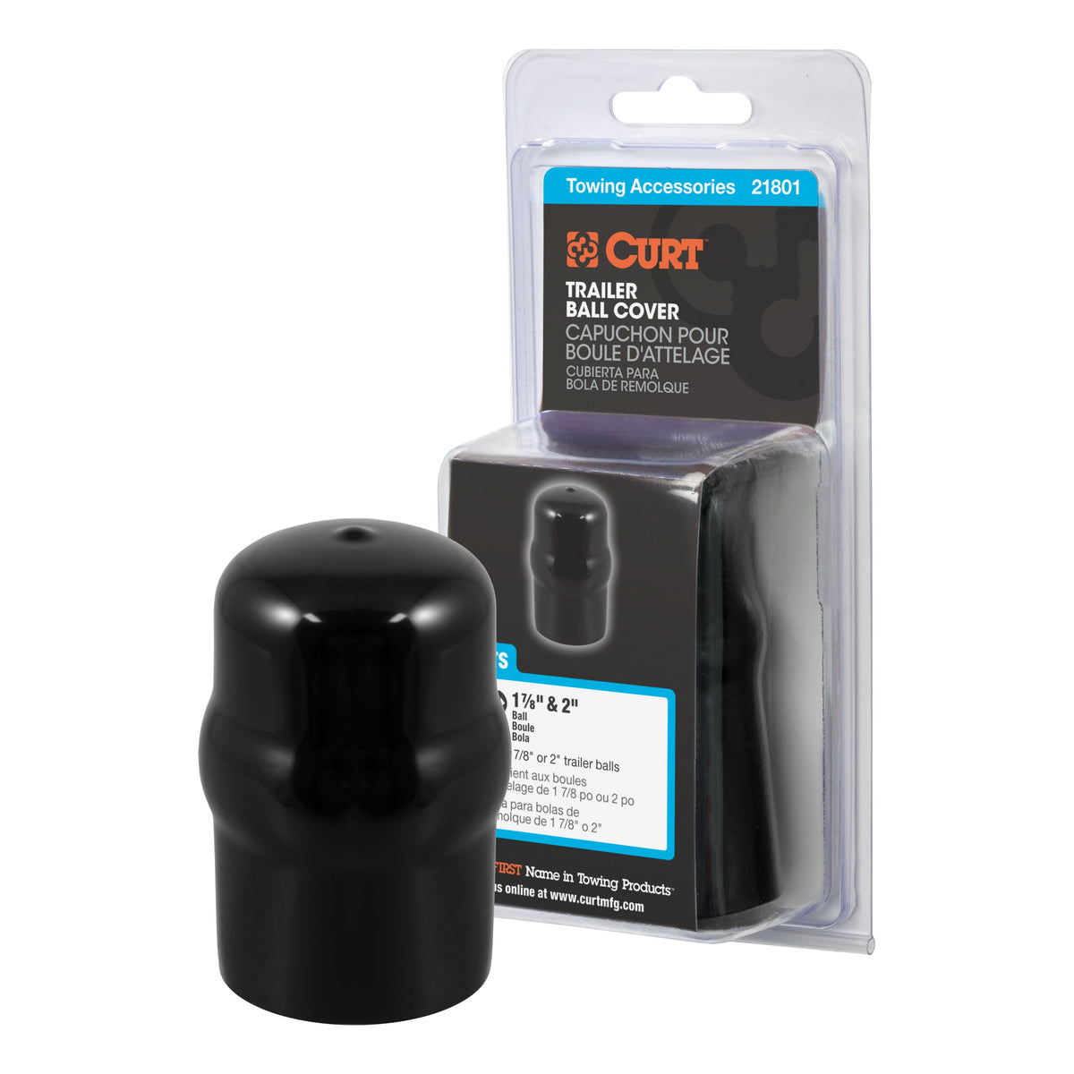 Trailer Ball Cover (Fits 1-7/8" Or 2" Balls Black Rubber Packaged)