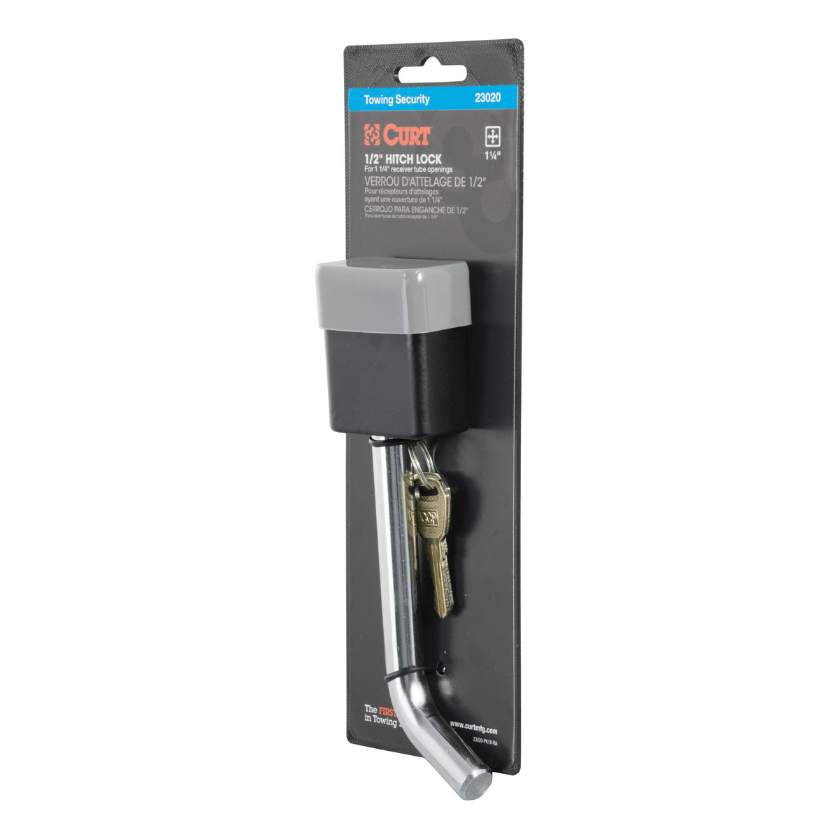 1/2" Hitch Lock (1-1/4" Receiver Deadbolt Chrome)