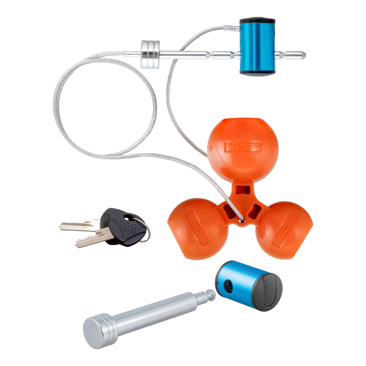 Hitch & Tri-Ball Coupler Lock Set (Up To 2-1/2" Receiver 1-7/8" 2" 2-5/16")