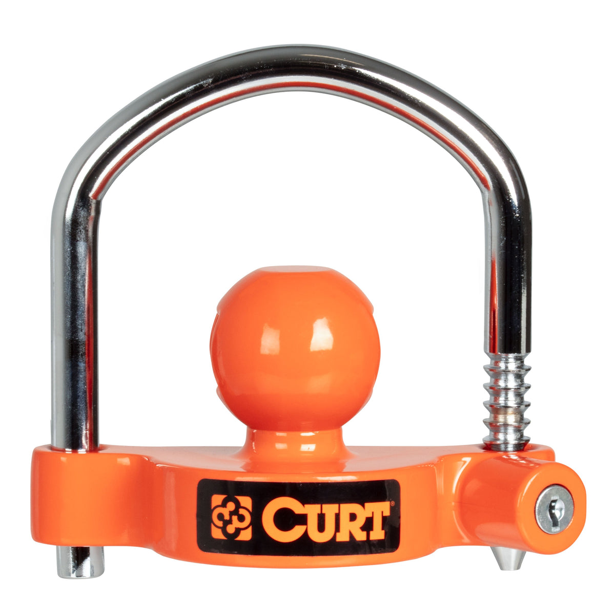 CURT 23090 Universal Trailer Coupler Lock  Bright Orange  Fits Couplers With 1-7/8"  2" Or 2-5/16" Ball Diameter