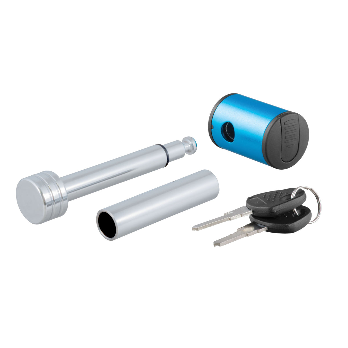 1/2" Hitch Lock With 5/8" Adapter (1-1/4" Or 2" Receiver Right-Angle Chrome)