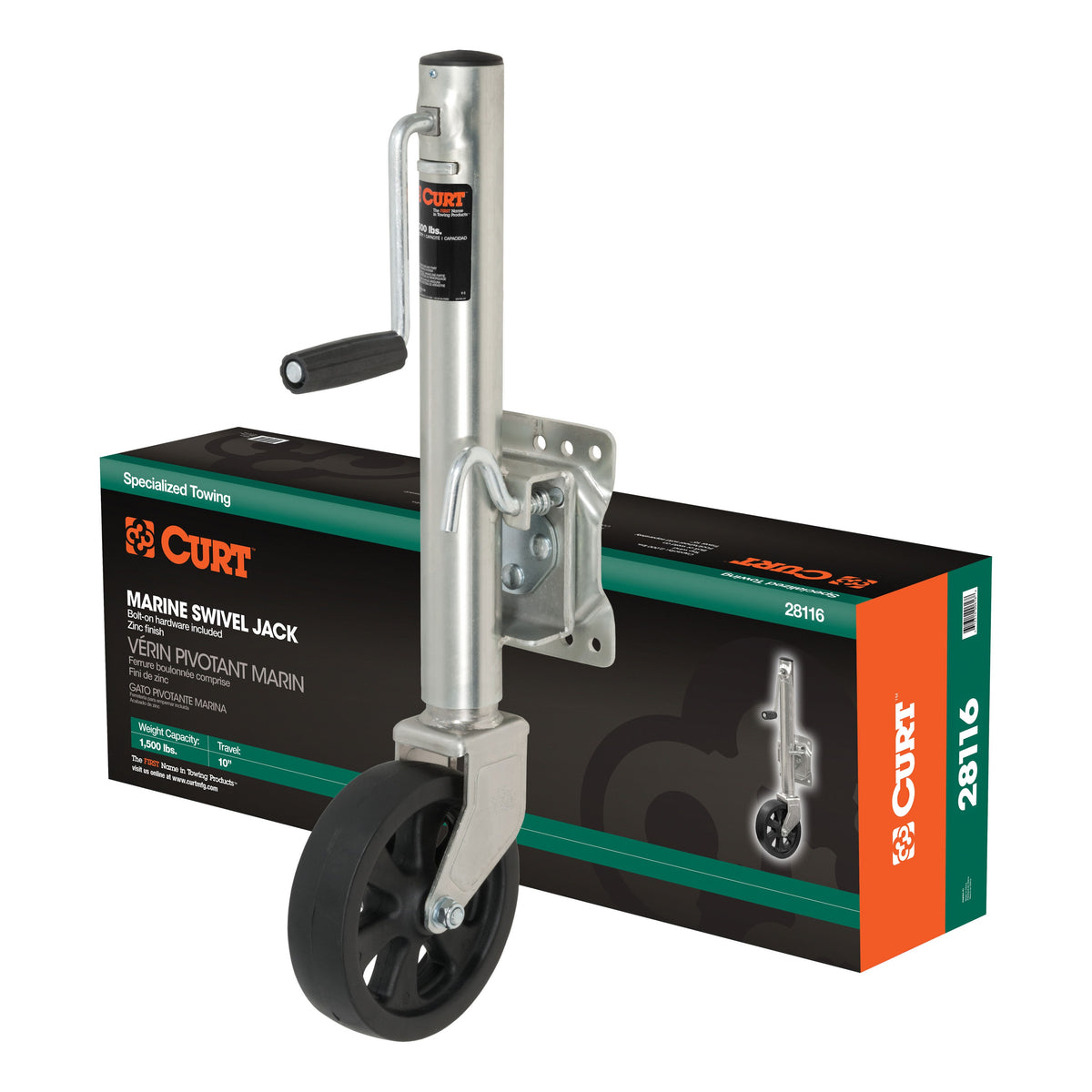 Marine Jack With 8" Wheel (1500 Lbs 10" Travel Packaged)