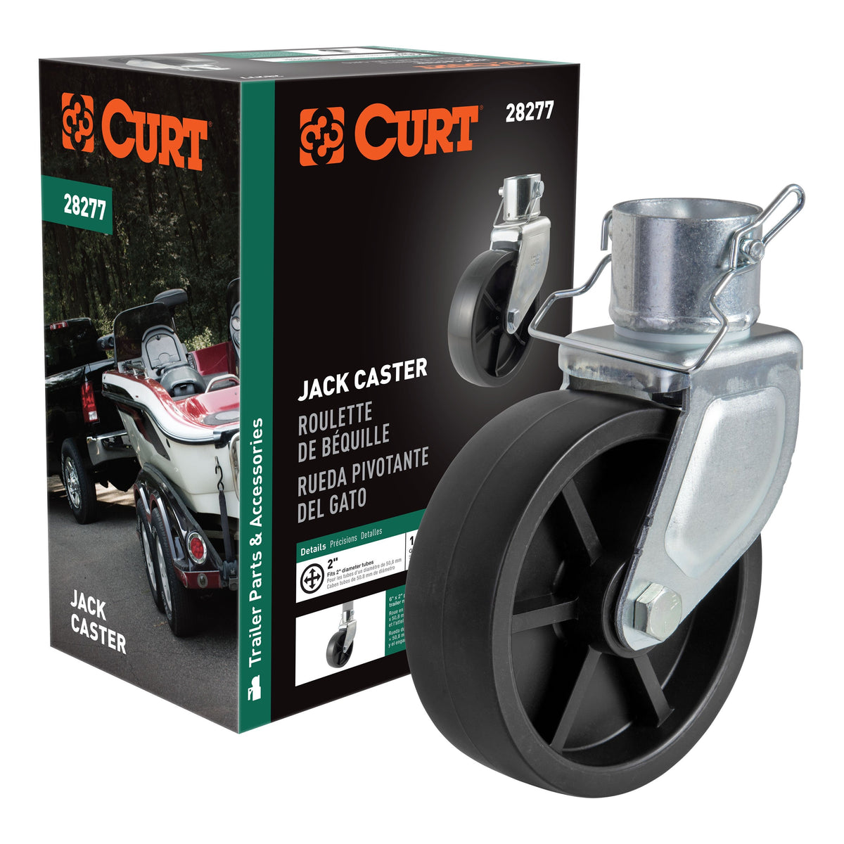6" Jack Caster (Fits 2" Tube 1200 Lbs Packaged)