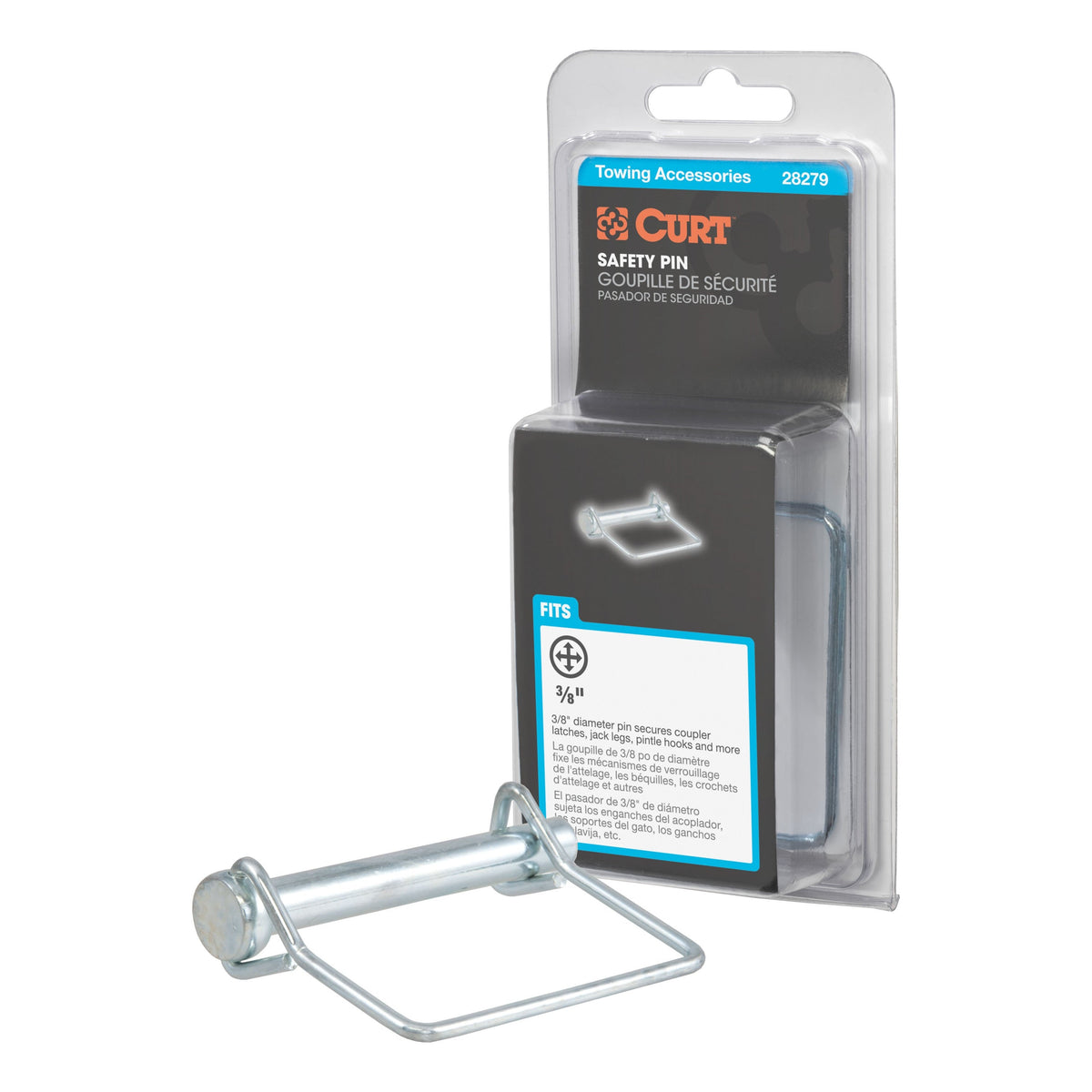 3/8" Safety Pin (2-3/4" Pin Length Packaged)