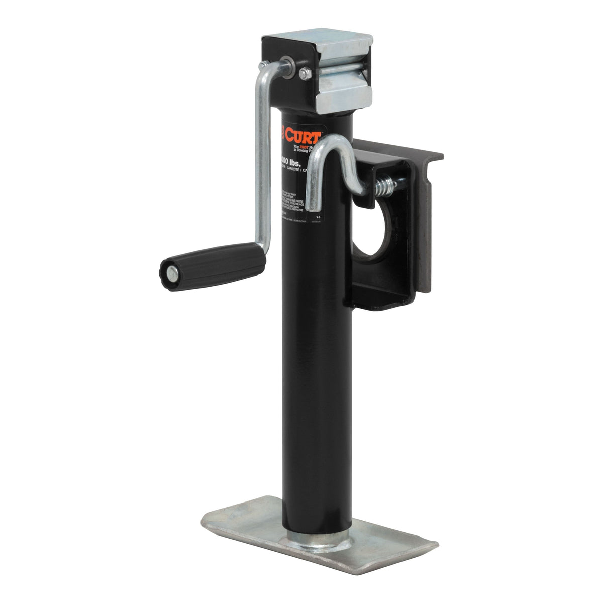 Bracket-Mount Swivel Jack With Side Handle (2000 Lbs 10" Travel)