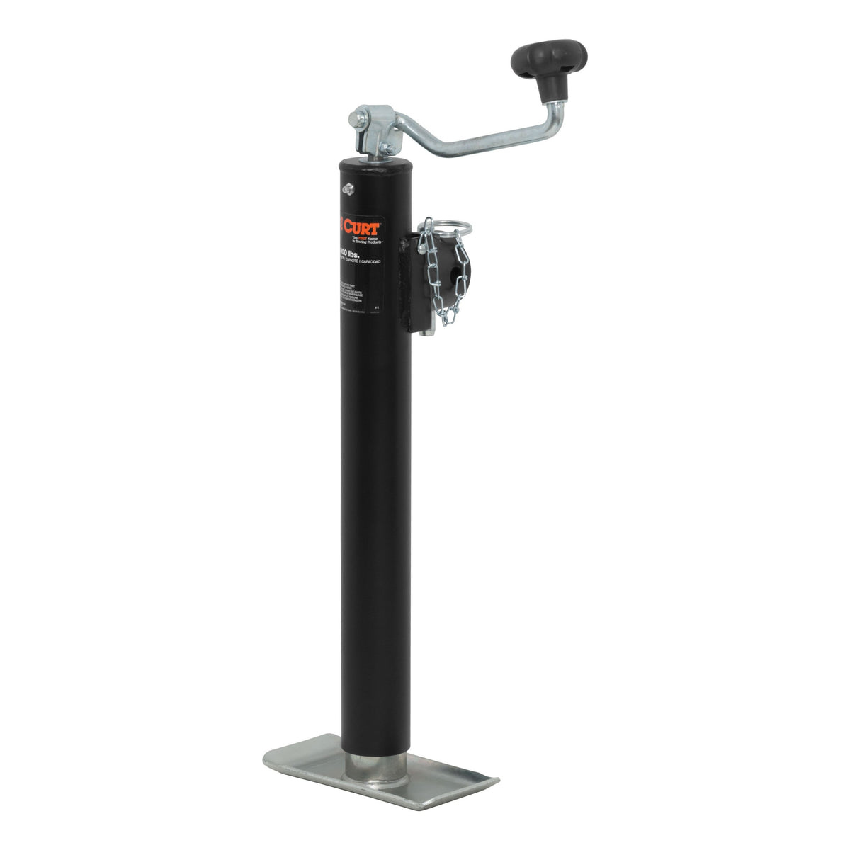 Pipe-Mount Swivel Jack With Top Handle (2000 Lbs 15" Travel)