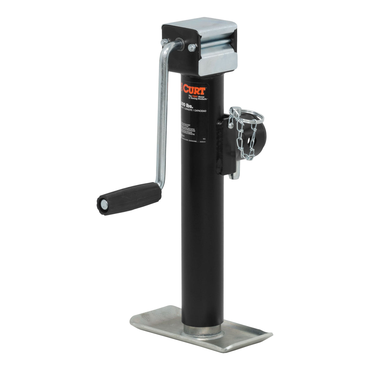Pipe-Mount Swivel Jack With Side Handle (5000 Lbs 10" Travel)