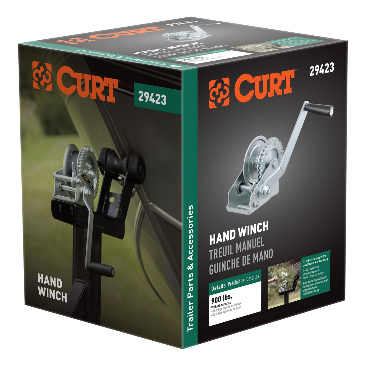 Hand Crank Winch (900 Lbs 6-1/2" Handle)
