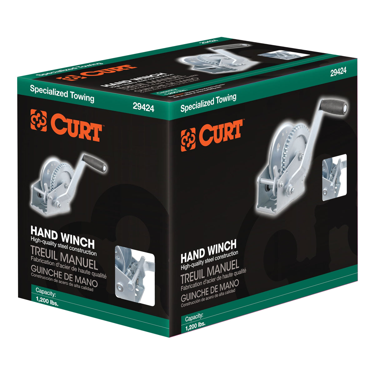Hand Crank Winch (1200 Lbs 7-1/2" Handle)
