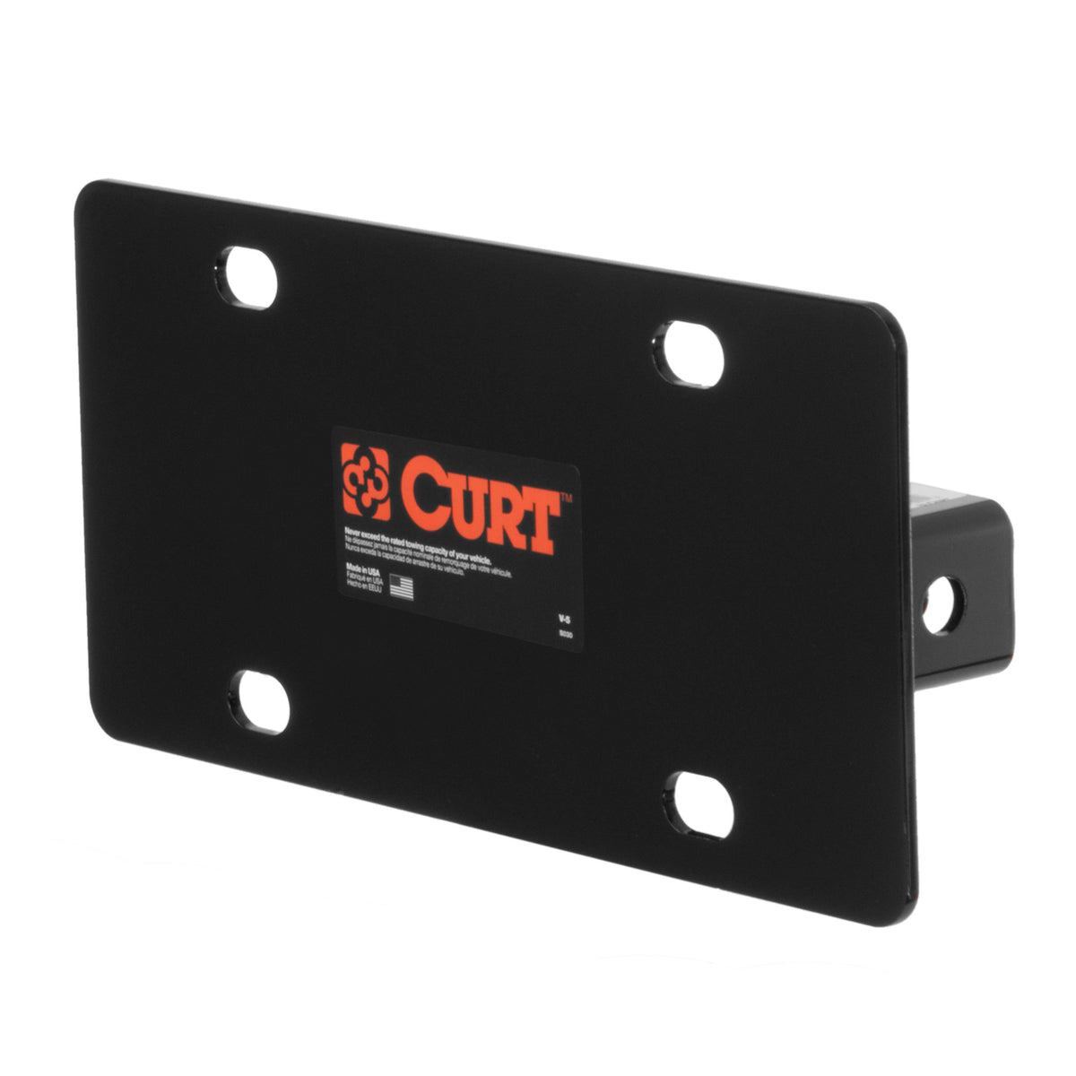 Hitch-Mounted License Plate Holder (Fits 2" Receiver)