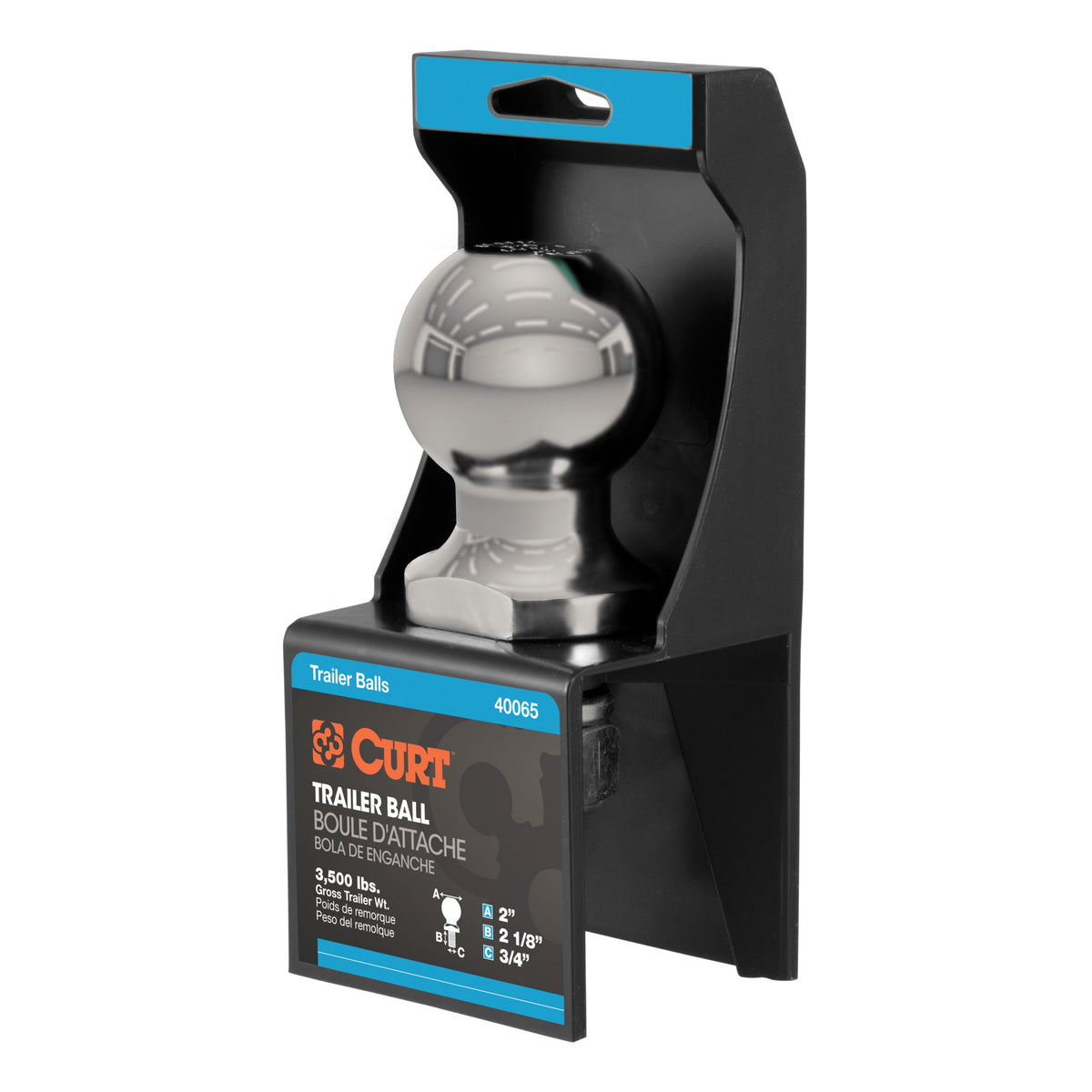2" Trailer Ball (3/4" X 2-1/8" Shank 3500 Lbs. Stainless Packaged)
