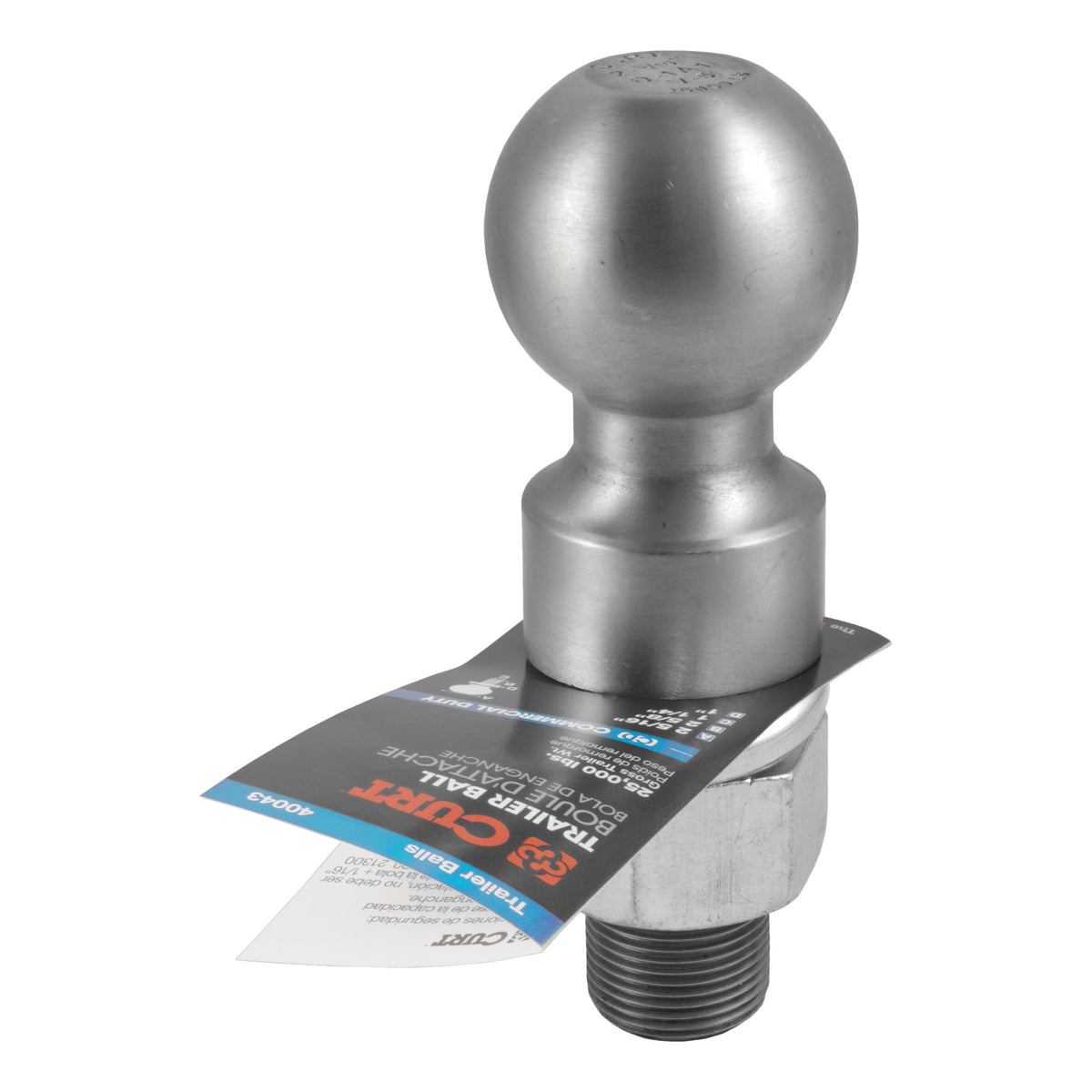 2-5/16" Trailer Ball (1-1/4" X 2-5/8" Shank 25000 Lbs. Raw Steel)