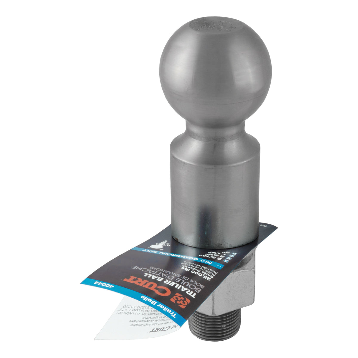 2-5/16" Trailer Ball (1-1/4" X 2-5/8" Shank 2" Rise 25000 Lbs. Raw Steel)