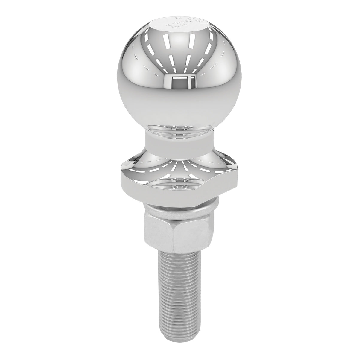 CURT 40173 Chrome Trailer Hitch Ball  3 500 Lbs  2-Inch Diameter  3/4 X 3-Inch Shank