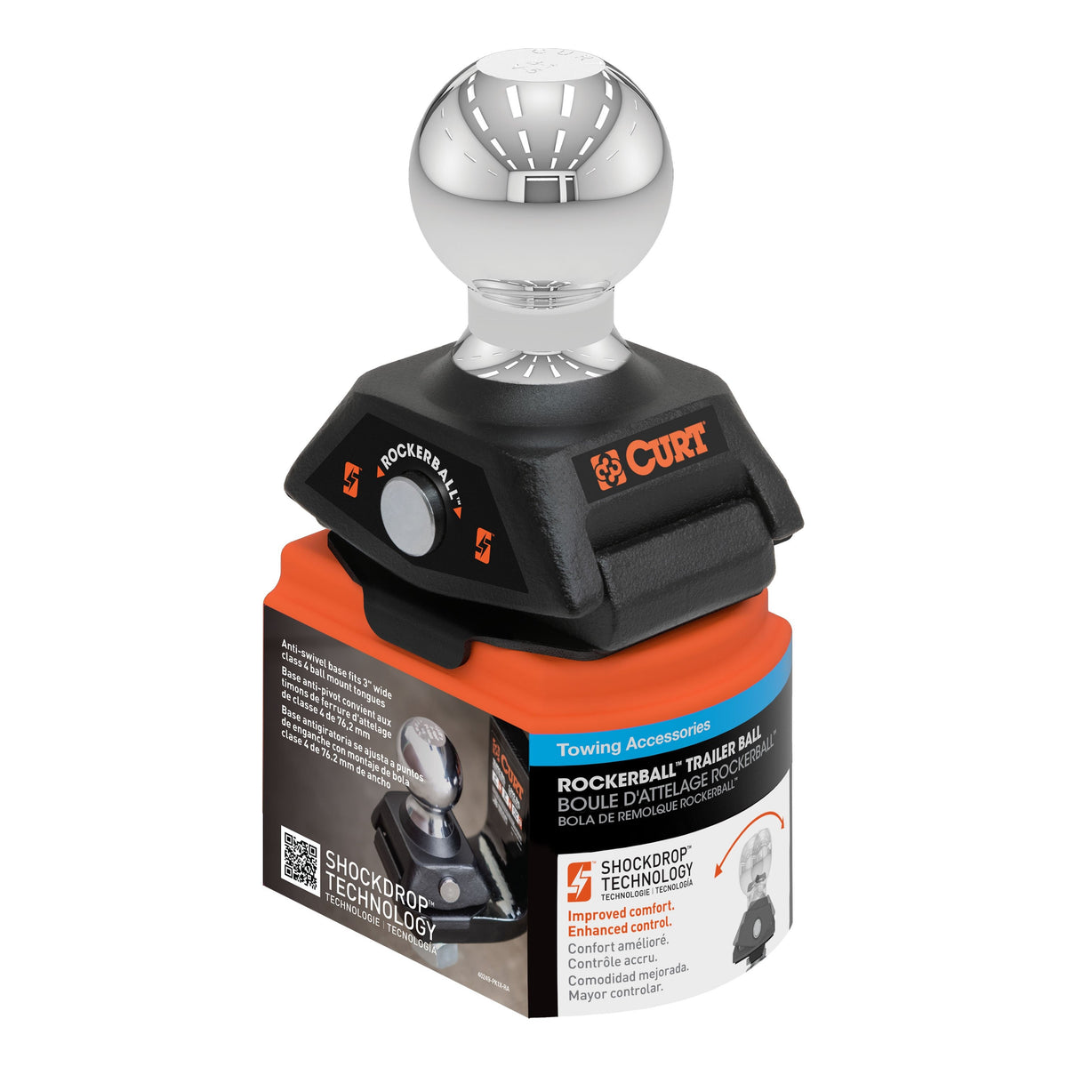 RockerBall 2-5/16" Cushion Hitch Ball (1-1/4" Shank 12000 Lbs Packaged)