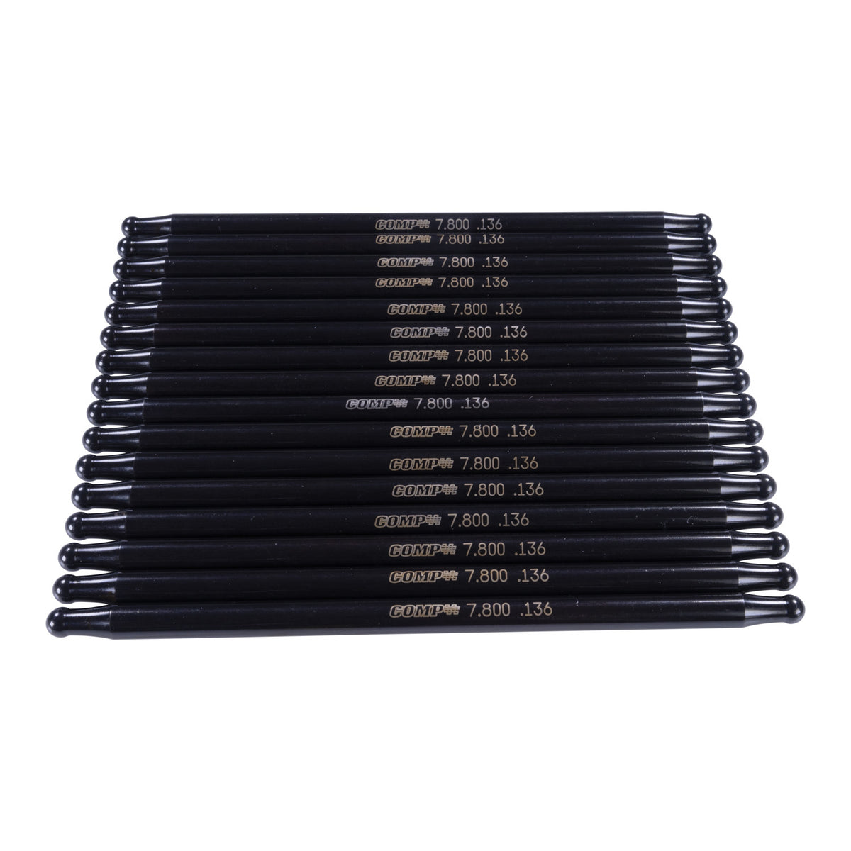 Comp Cams Xtreme Race G2 Pushrod  7.800 Inch Length  0.375 Diameter  210 Radius  0.136 Wall  Set Of 16