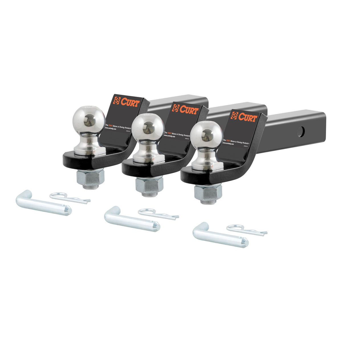 Loaded Ball Mounts With 2" Balls (2" Shank 7500 Lbs. 2" Drop 3-Pack)