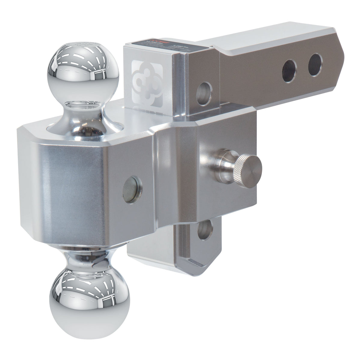CURT 45364 AlumaLite Adjustable Aluminum Trailer Hitch With Dual Ball  3-1/2" Drop  12 500 Lbs. GTW  2" & 2-5/16" Balls