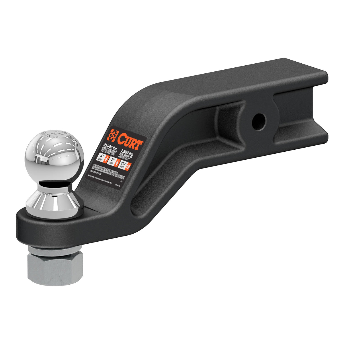 Loaded Forged Ball Mount With 2-5/16" Ball (3" Shank 20000 Lbs 4" Drop)