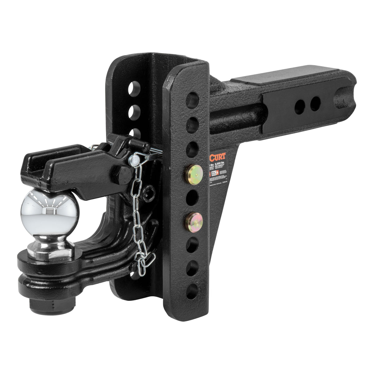 Adjustable Channel Mount With 2-5/16" Ball & Pintle (2-1/2" Shank 20000 Lbs.)