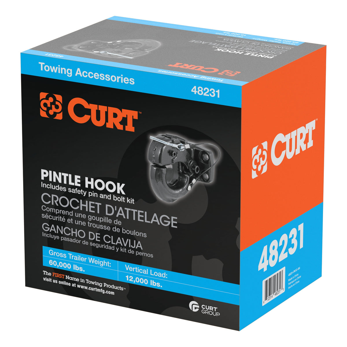 Pintle Hook (60000 Lbs. 2-1/2" Or 3" Lunette Rings)