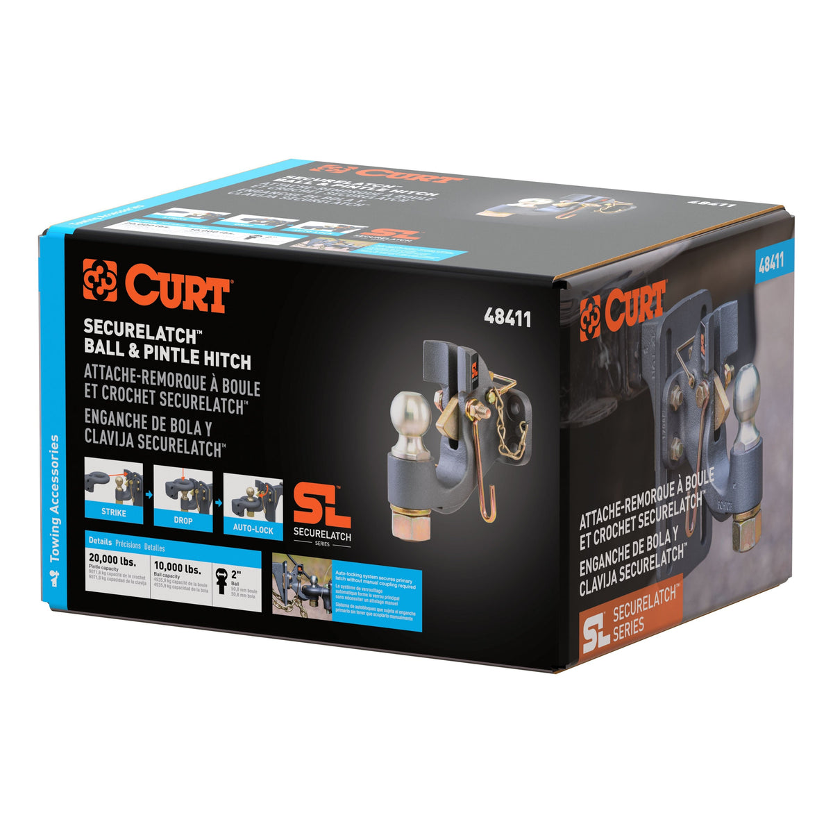 SecureLatch Ball & Pintle Hitch (2" Ball 20000 Lbs.)