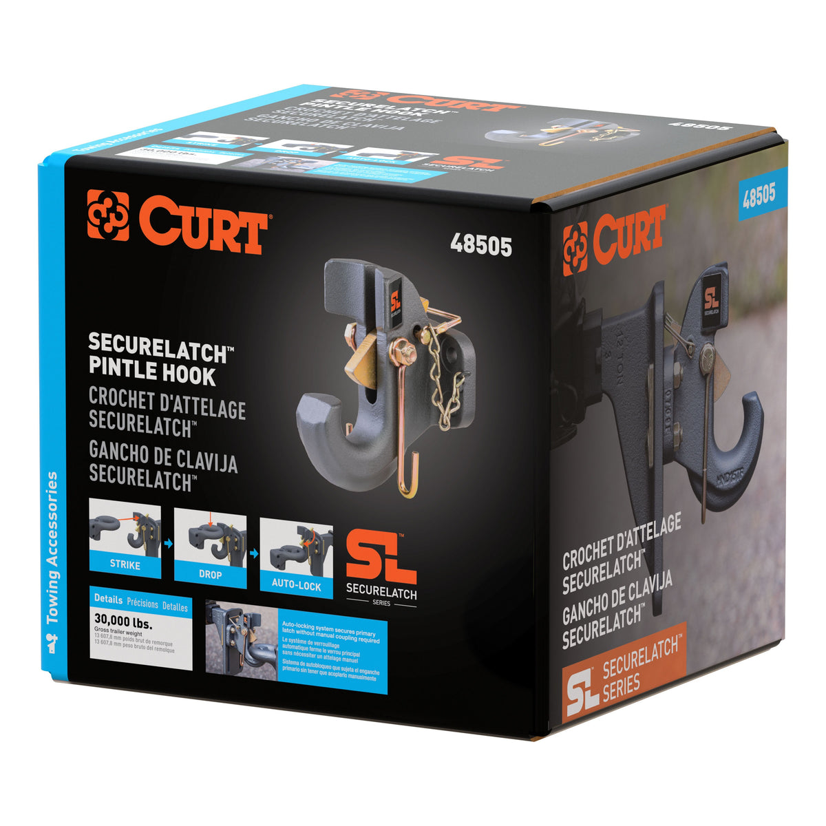 SecureLatch Pintle Hook (30000 Lbs 2-1/2" Or 3" Lunette)