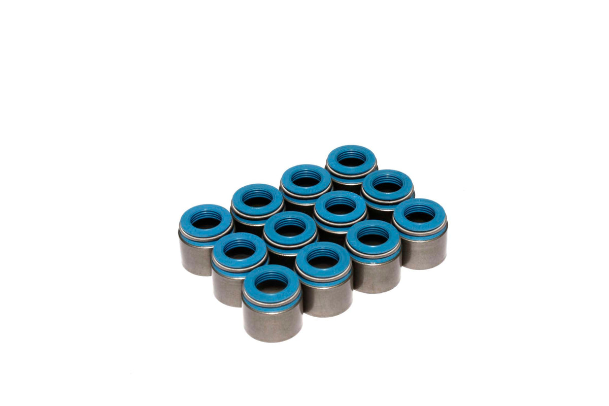 Set Of 12 Metal Body Viton Valve Seals For .530" Guide Size 3/8" Valve Stem