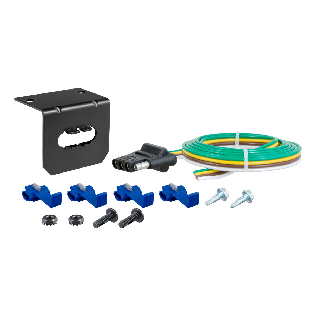 4-Way Flat Connector Socket With Hardware (Vehicle Side Packaged)