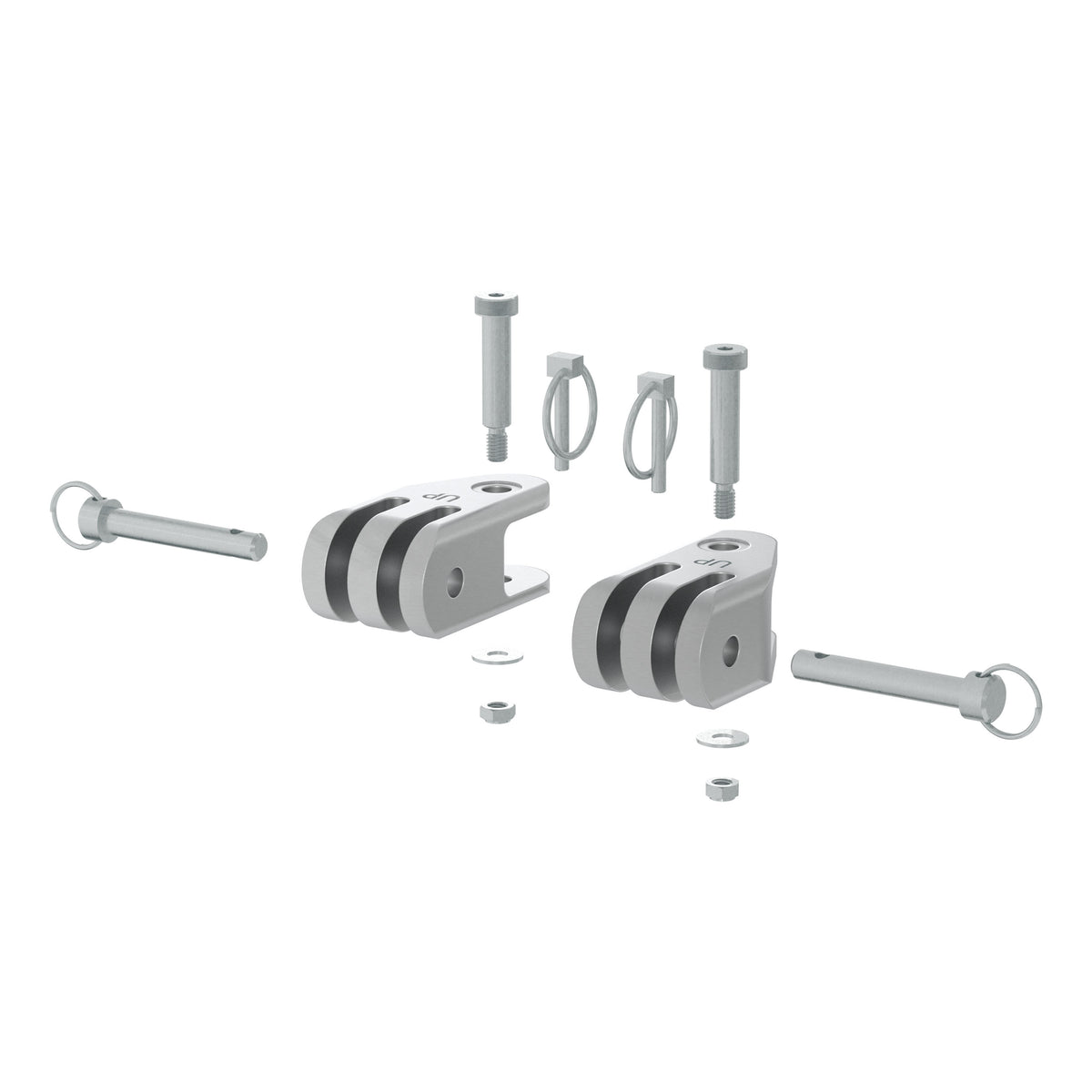 CURT 70011 Rambler Heavy-Duty 3-Lug Shackle Ends  2 Pack
