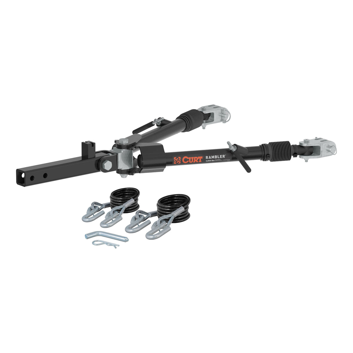 CURT 70015 Rambler Steel RV Tow Bar  7 500 Lb. Capacity  2" Shank