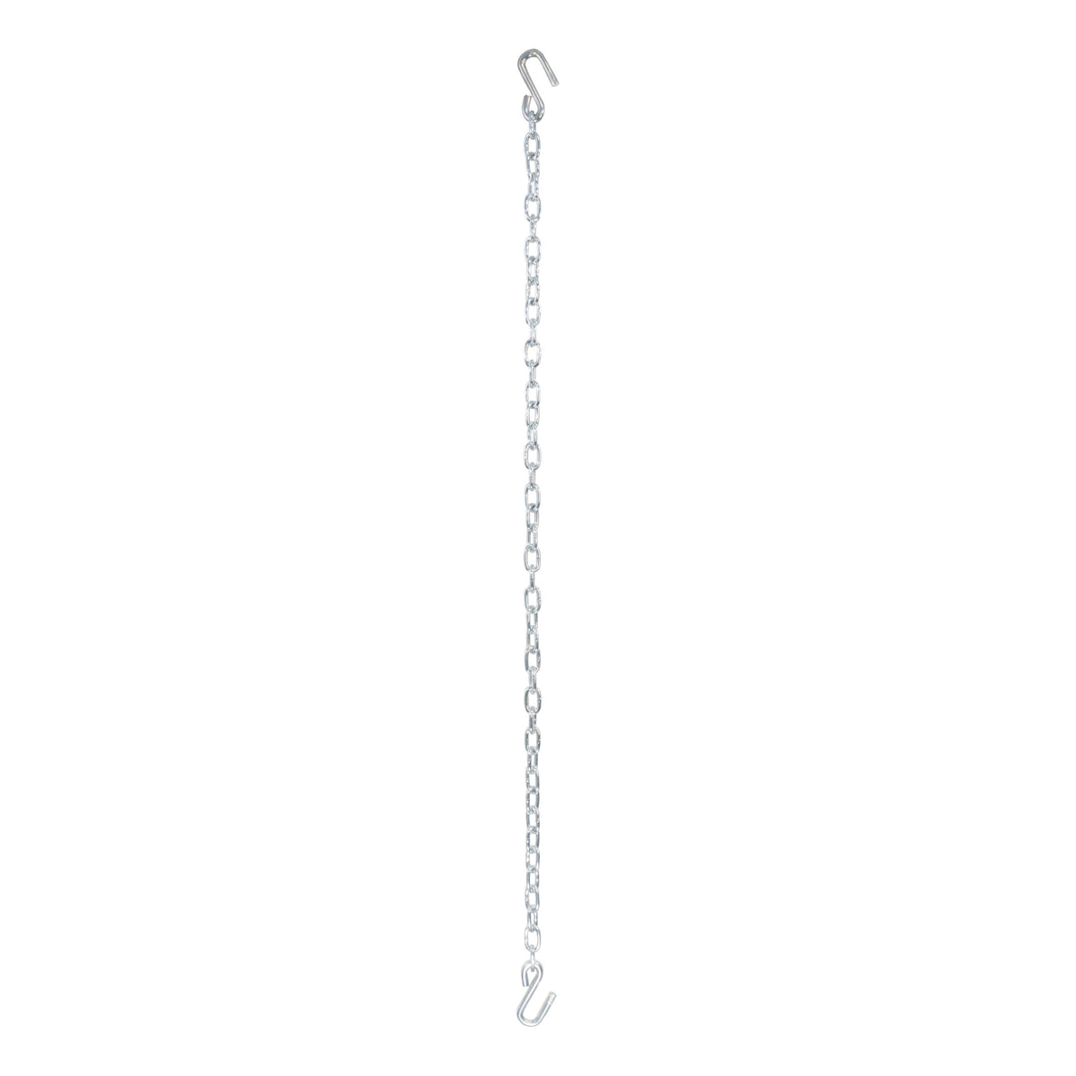 48" Safety Chain With 2 S-Hooks (2000 Lbs Clear Zinc)