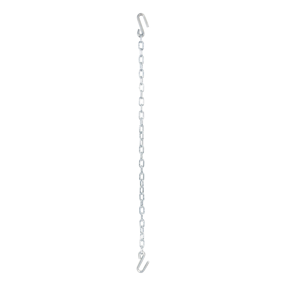 48" Safety Chain With 2 S-Hooks (5000 Lbs Clear Zinc)
