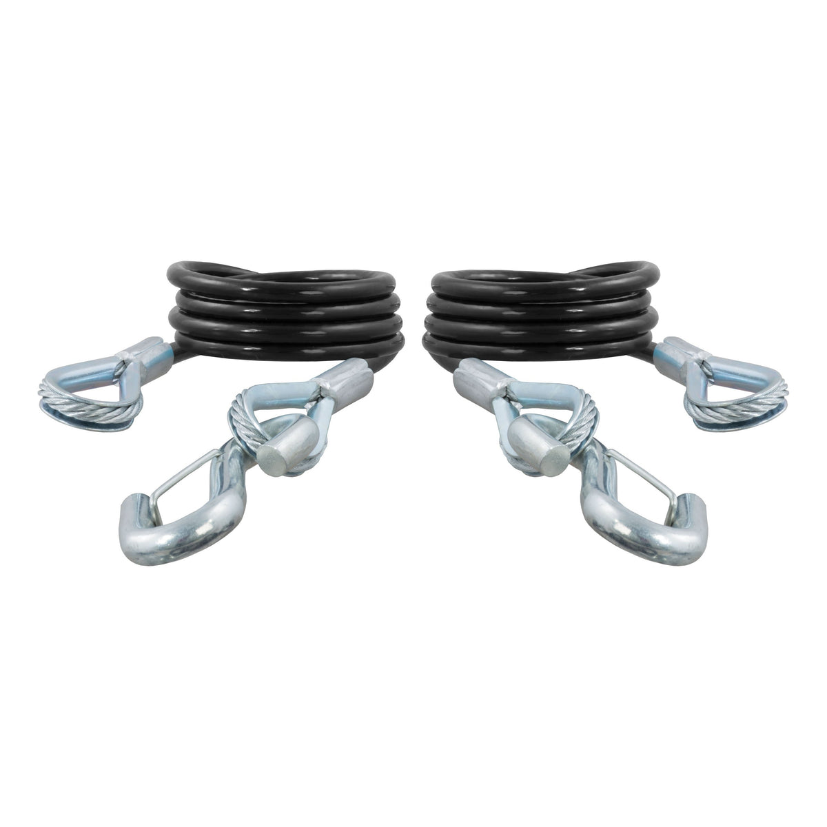 43-7/8" Safety Cables With 2 Snap Hooks (3500 Lbs Vinyl-Coated 2-Pack)