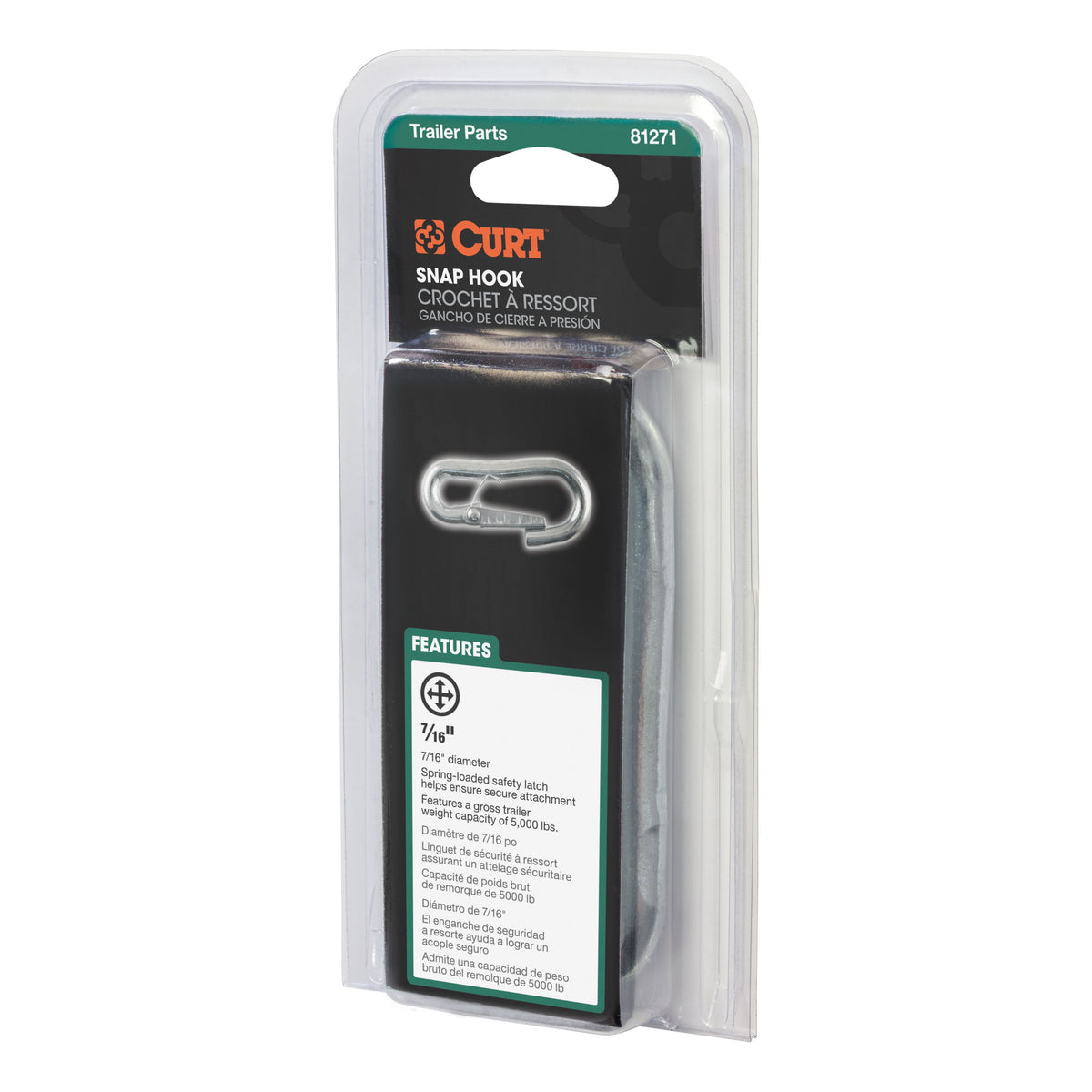 7/16" Snap Hook (5000 Lbs Packaged)