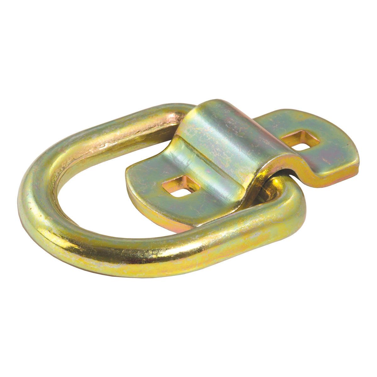 3" X 3" Surface-Mounted Tie-Down D-Ring (3600 Lbs Yellow Zinc)