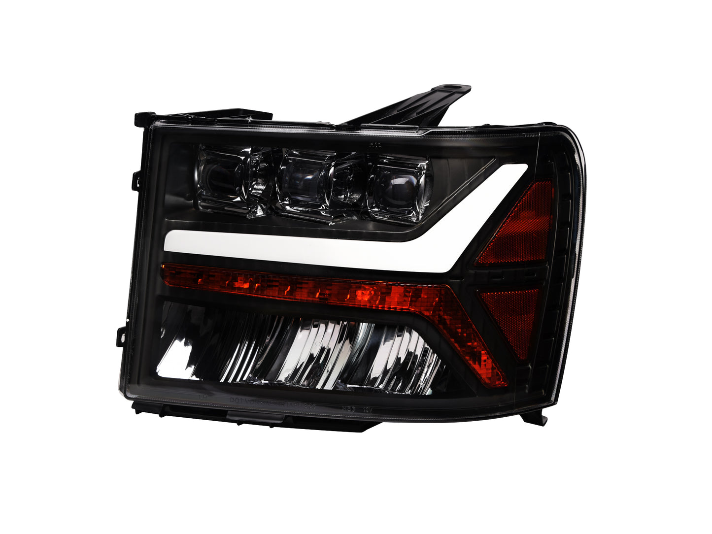 Alpha Owls 2007-2013 GMC Sierra 1500 / 2008-2014 GMC Sierra 2500/3500 Tri Pro LED Headlight - Black Housing
