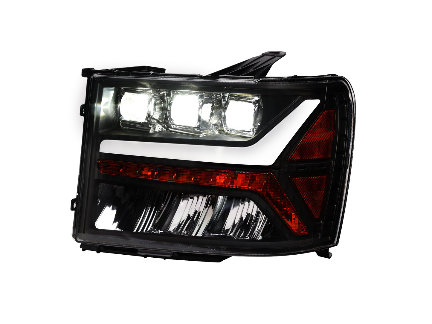 Alpha Owls 2007-2013 GMC Sierra 1500 / 2008-2014 GMC Sierra 2500/3500 Tri Pro LED Headlight - Black Housing