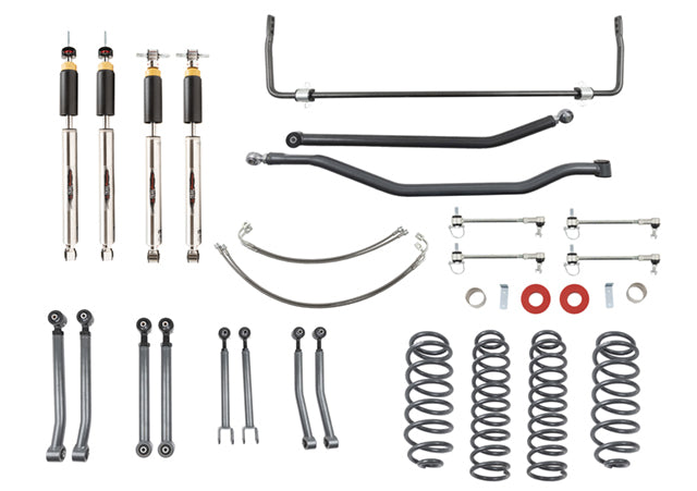 BELLTECH 153201HKP LIFT KIT 4 In. Lift Kit Inc. Front And Rear Trail Performance Struts/Shocks 2007-2017 Wrangler Rubicon Unlimited JK 4dr 4 In. Lift