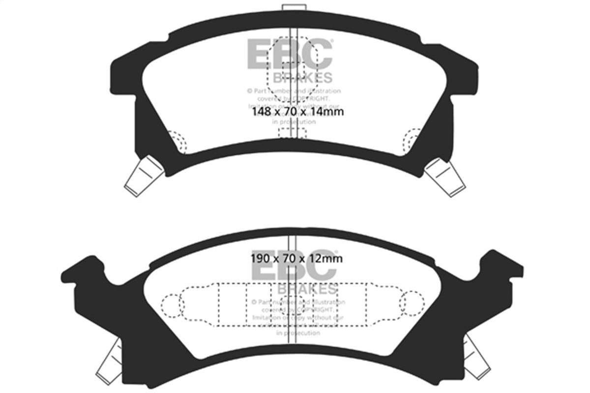 EBC Brakes - Greenstuff 2000 Series Sport Brake Pads - DP21175