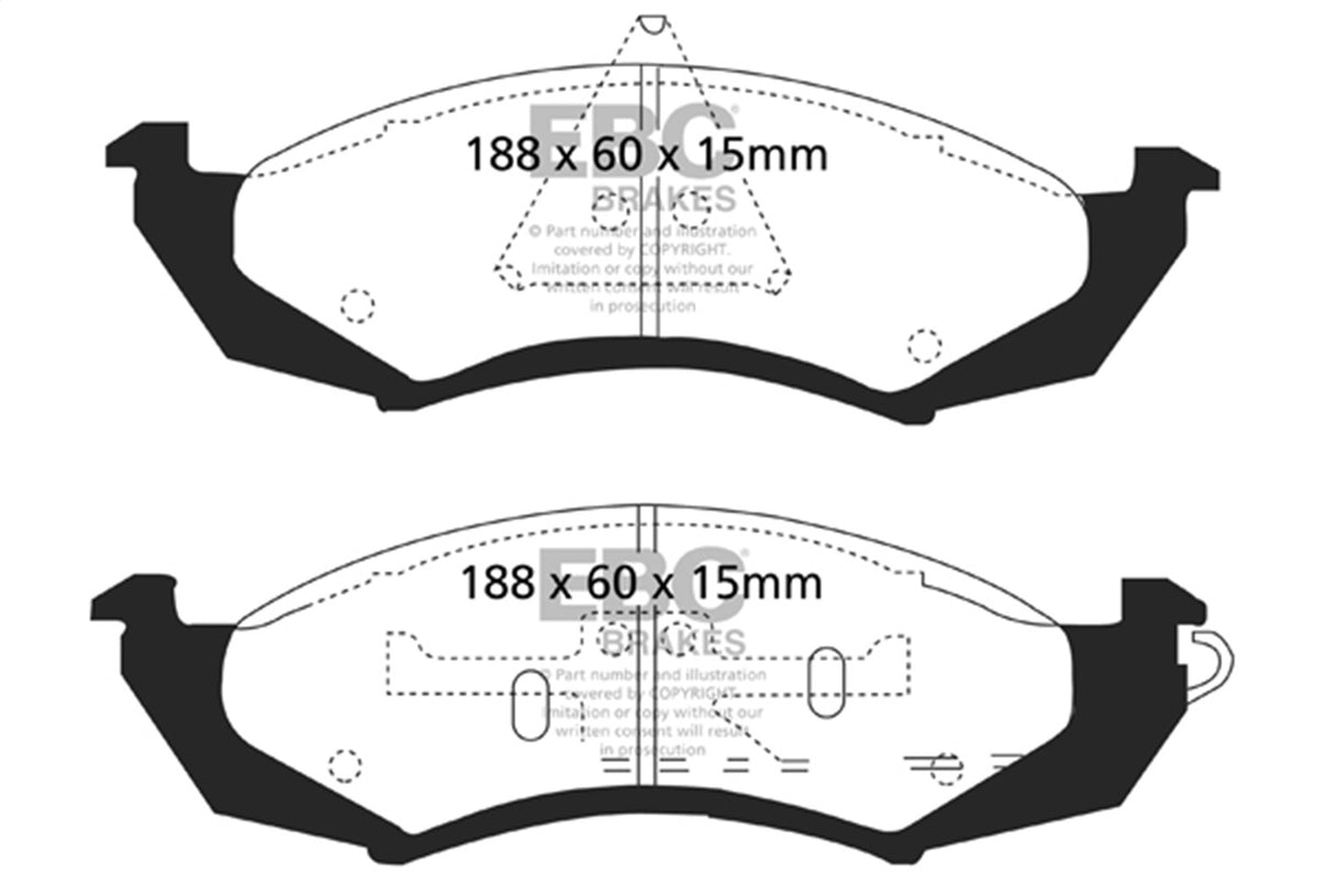 EBC Brakes - Redstuff Ceramic Low Dust Brake Pads - DP31180C